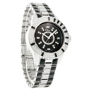 Christian Dior Christal Series Ladies Diamond Black Sapphire Watch