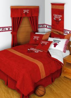 CHICAGO BULLS 4 pc TWIN Bed in a Bag with comforter and sheet set