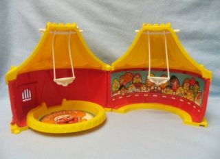 Vintage 1977 Weeble Circus Woobles Tent Playset Hasbro