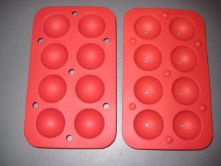 Each set of moulds make 8 Cake Pops. Holes in the top mould act as a