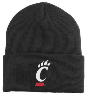 cincinnati bearcats adidas black basic logo cuffed knit hat
