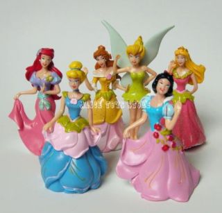 Disney Princess Snow White Cinderella cake topper Figures Toy Set of