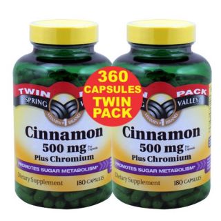 Cinnamon 1000 MG Chromium 360 Capsules Spring Valley