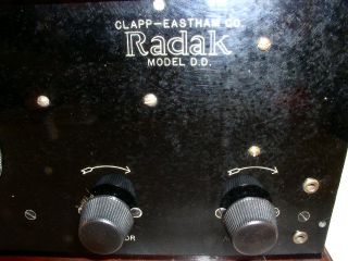 Clapp Eastham Radak Receiver Model D D Nice Cabinet Front Panel Label