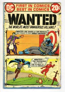 DC Comics Wanted 2 with Batman The Flash from Oct 1972 in VG Condition