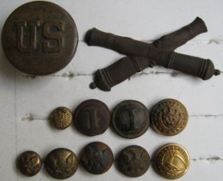 Antique Vintage Buttons Military Buttons Civil War Era? Confederate