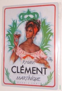 French Advertising Sign Clement Martinique Rum Liquor