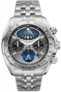 Citizen Signature Eco Drive Flyback Moonphase Mens Watch AV3000 56H