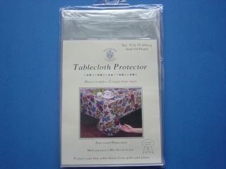 Heavy Weight Clear Vinyl TABLECLOTH PROTECTOR 52x70 Oblong NEW