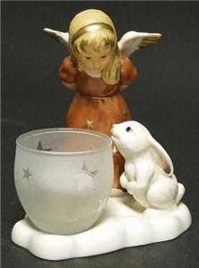 Goebel Angel with Rabbit Tea Light Germany New with Box