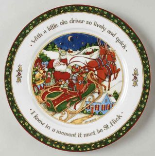 Portmeirion Christmas Story Sleigh Deer Dinner Plate
