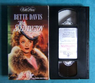 Bette Davis Mr Skeffington Claude Rains VHS Original Uncut Version