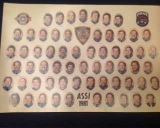 Vintage New York City Police Roster Photograph