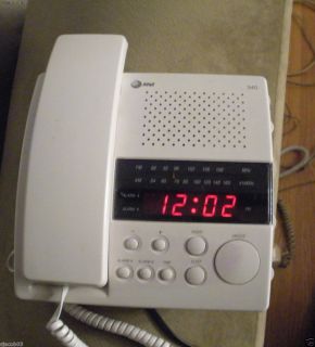  MODEL 340 TOUCHTONE TELEPHONE CLOCK RADIO COMBINATION UNIT WORKS GREAT