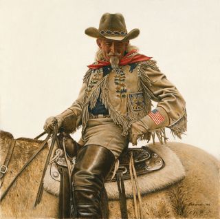 James Bama Buffalo Bill 4th of July Giclee Canvas 74 75