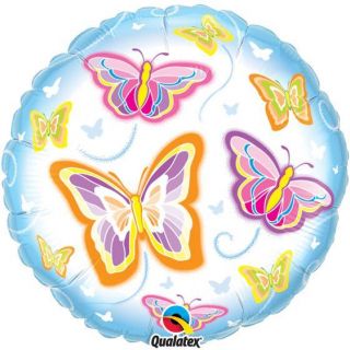 Wispy Butterflies 15 Heart Shaped Latex Balloons x 5