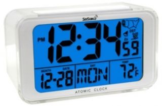 Skyscan Lacrosse Atomic Travel Alarm Big Digit Clock w Temp New 38229