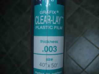 Grafix Clear Lay Plastic Film Roll .003 40 x 50 Overlays Stencil