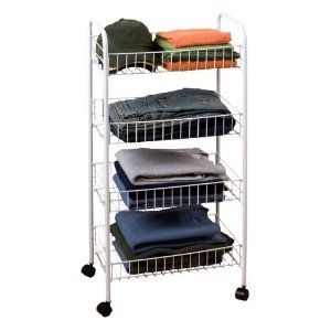 New 4 Tier Shelf Rolling Closet Craft Organizer Cart 5