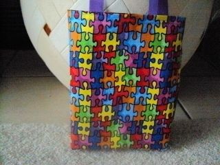 Autism Awareness Fabric Party Favors Bags Little Tote