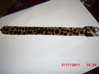  Leopard Furry Cloth 20mm Replacement Watch Band Slide Through