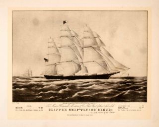  Currier Ives Clipper Ship Flying Cloud Grinnell Mintern Donald McKay