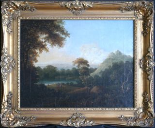Richard Wilson RA c1780 Claudian Landscape Antique Oil Painting EX