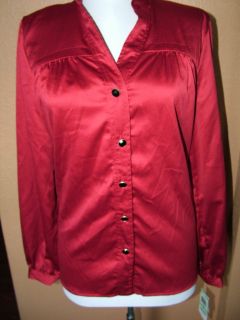 Charter Club Bar Rouge Cherry Red New Shirt Size 8