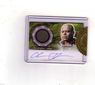 Stargate SG 1 Christopher Judge Auto Relic Expansion Card AC4 Limited