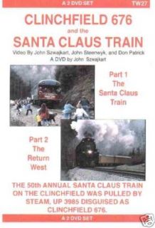 Clinchfield 676 The Santa Claus Train 2 DVD R Video