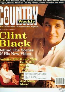 Country Weekly 8 1 1995 Clint Black Faith Hill July 4th