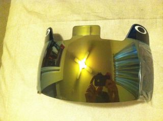 Oakley Football Helmet Visor Eye Shield Clear GOLD MIRROR Irridium VR