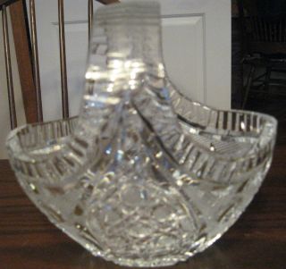 Beautiful Crystal Clear Glass Bowl Basket