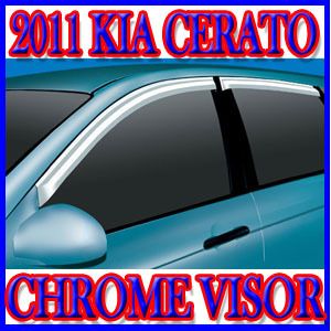 Chrome Window Visor Wind Deflector 4pcs for 2011 Kia Cerato