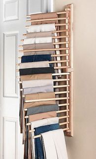  Mount 20 Pair Pants Trouser Tie Hanging Rack Closet Organizer