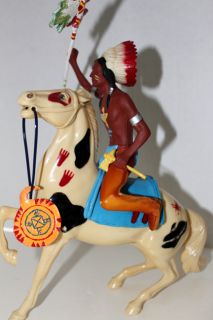 HARTLAND CHIEF THUNDERBIRD WAR PAINT INDIAN & SEMI REARING PINTO HORSE