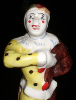 1930 Antique RARE Russian Porcelain Figurine Clown USSR