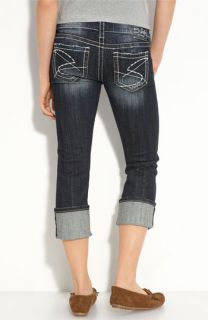 Silver Jeans Co. Santorini Crop Jeans (Indigo Wash) (Juniors)