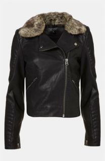 Topshop Maddox Faux Leather Jacket