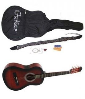 38 Acoustic Guitar with Accessories Coffee Color