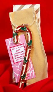 1983 Wallace Cinnamon Candy Cane Christmas Ornament~Box~Bag~COA~#3 in