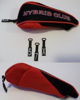 Neoprene Hybrid Rescue Colf Club Head Cover Red