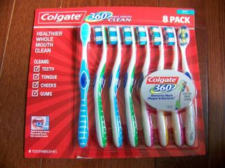 Colgate 360 Toothbrush Soft Full Head 8 Pack