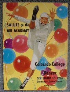 17 1954 Colorado College V Denver NCAA Football Program Salute to