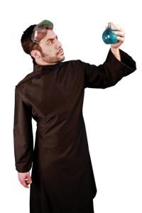 Steampunk Mad Scientist Lab Coat (Black) Adult Deluxe Costume