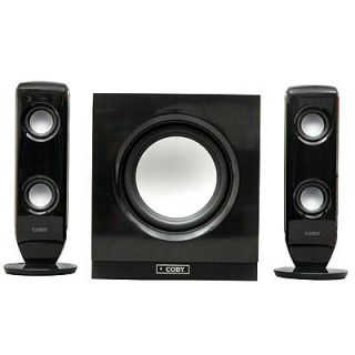 Coby Electronics High Performance 2 1 Channel MP3 Speaker System