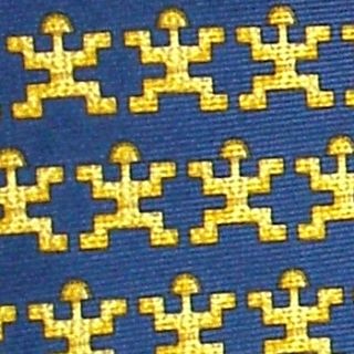Museo Del Oro Colombia Muisca Design Blue Silk Neck Tie
