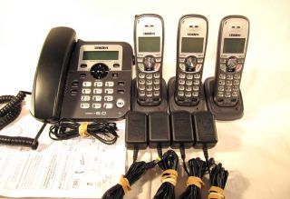 Uniden DECT1588 3T Cordless 4 Phone System w Answering Machine Caller