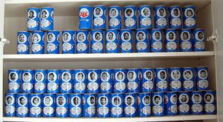 Vintage RC Cola Football Collectible Cans Lot of 54 with MANY Hall of