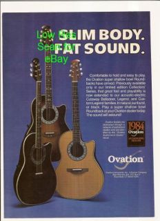 Ovation 1984 Collectors Series Guitar Picture Ad